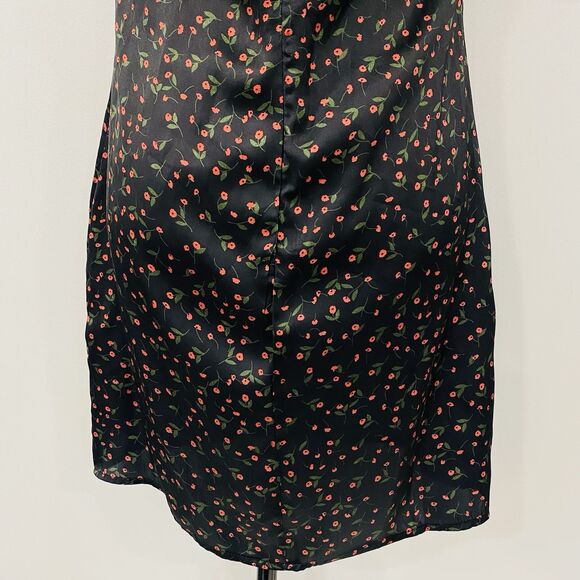 Y2K Koco & K London Sz 8 Black Poppy Gypsy Milkmaid Wench Mini Whimsigoth Dress - Picture 9 of 16